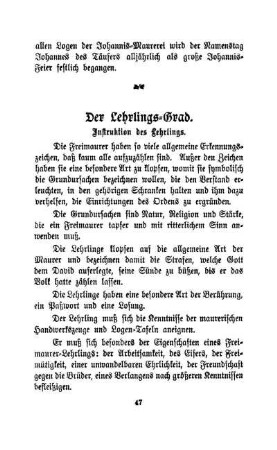 Der Lehrlings-Grad