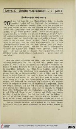 27: Freideutsche Gesinnung