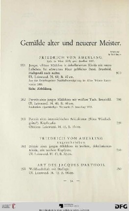 Gemälde alter und neuerer Meister (Nr. 261-340)
