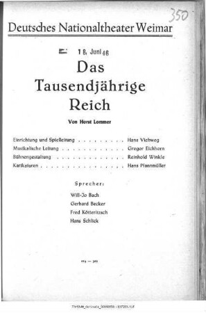 Das Tausendjährige Reich