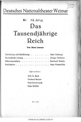 Das Tausendjährige Reich