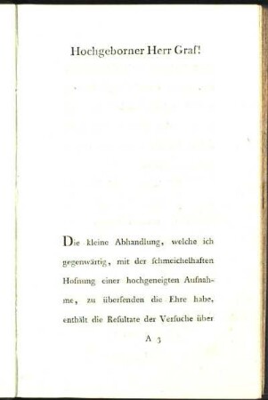 Hochgeborner Herr Graf!