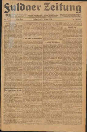 Ausgabe vom Freitag, den 02. Januar 1914.