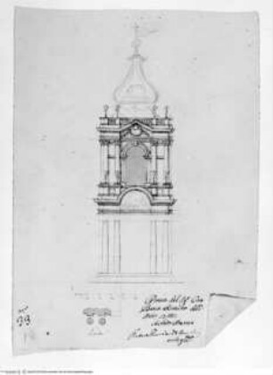 Stegreifprobe - Glockenturm, Grundriss und Aufriss