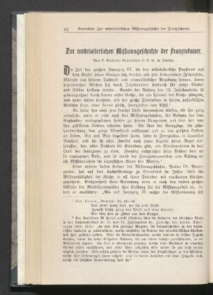 Zur mittelalterlichen Missionsgeschichte der Franziskaner