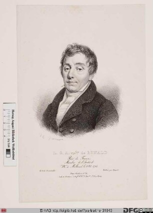 Bildnis Louis-Gabriel-Ambroise Bonald (1821 vicomte de)