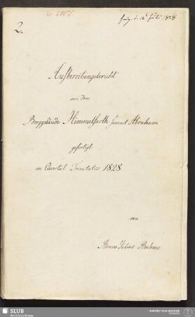 Aufbereitungsbericht von dem Berggebäude Himmelfarth sammt Abraham - 18.6759 4.