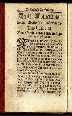 Dritte Abtheilung. Vom Aderlassen insbesondere.