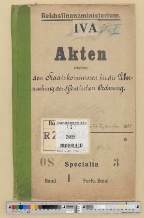 Staatskommissar für die Überwachung der öffentlichen Ordnung