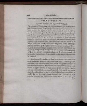 Chapitre V. Réflexions historiques sur la guerre de Portugal.