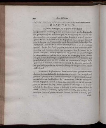 Chapitre V. Réflexions historiques sur la guerre de Portugal.