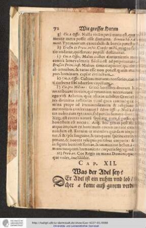 Cap. XII. Was der Adel sey?