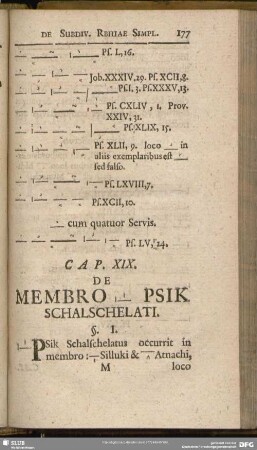 Cap. XIX. De Membro - Psik Schalschelati