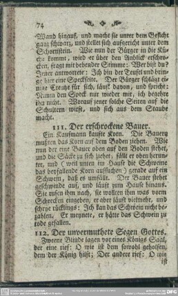 112. Der unvermuthete Segen Gottes