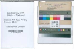 Entnazifizierung Wilhelm Mooslehner , geb. 00.00.0000 ()