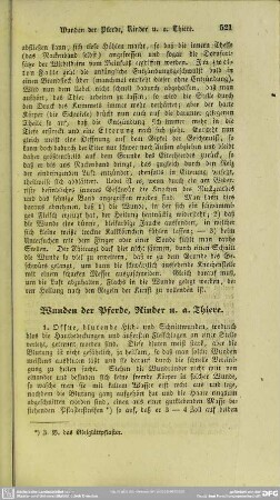 Wunden der Pferde, Rinder u. a. Thiere
