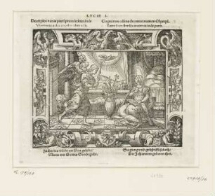 Verkündigung, aus: "Biblische Figuren deß Neuwen Testaments", Frankfurt am Main 1562, S. k4 recto