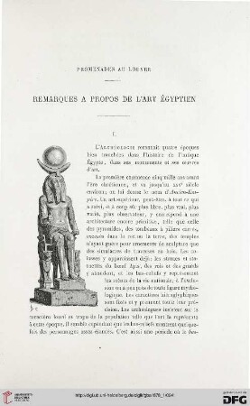 2. Pér. 17.1878: Remarques à propos de l'art égyptien, 1 : promenades au Louvre