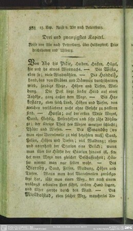 Drei und zwanzigstes Kapitel. Reise von Abo nach Petersburg, über ...
