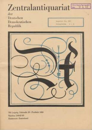 Nr. 941: Orientalia L-Z