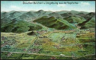 Staufen (Belchen) u. Umgebung aus der Vogelschau