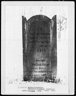 Grabstein Nathan Israel (+1918)