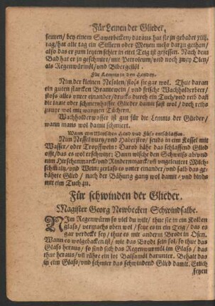 Für schwinden der Glieder.