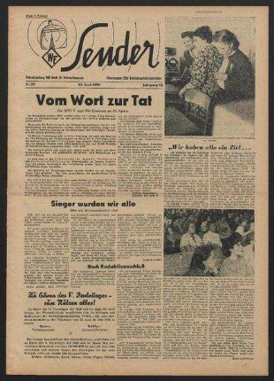 Betriebszeitung 'WF-Sender', Nr.22/1958 (27. Juni 1958)