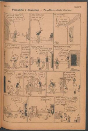Paragüita y Miquelino. - [Cómic] : Paragüita se siente laborioso