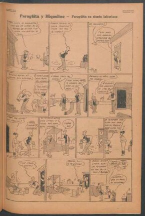 Paragüita y Miquelino. - [Cómic] : Paragüita se siente laborioso