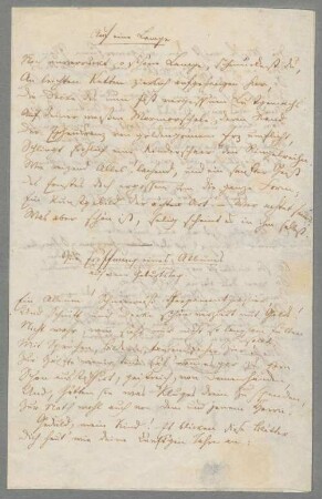 Eduard Mörike (1804 - 1875) Autographen: Briefe von Eduard Mörike an verschiedene Adressaten - BSB Autogr.Cim. Mörike, Eduard, 1. Eduard Mörike (1804 - 1875) Autographen: Brief von Eduard Mörike an das Morgenblatt  - BSB Autogr.Cim. Mörike, Eduard.1