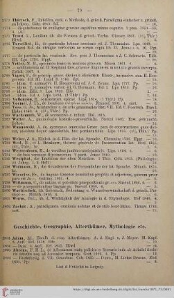 Geschichte, Geographie, Alterthümer, Mythologie etc (Nr. 2803 - 3609)