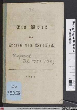 Ein Wort von Moritz von Brabeck