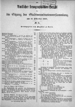 No. 31, 15. Oktober 1908