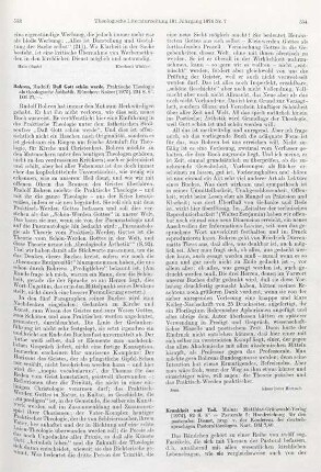 553-554 [Rezension] Bohren, Rudolf, Daß Gott schön werde