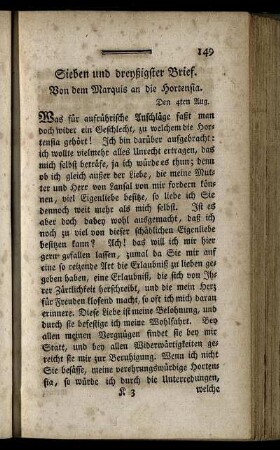 Sieben und dreyßigster Brief – Vier und vierzigster Brief