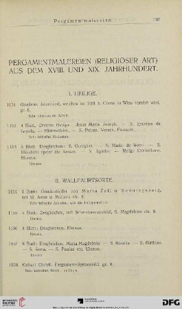 II. Wallfahrtsorte (Nr. 1154-1158)