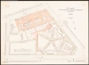 Kriminalgericht und Untersuchungsgefängnis, Berlin-Moabit Erweiterungsbau: Lageplan 1:500