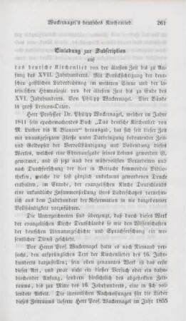 261-264 "Das deutsche Kirchenlied von der ältesten Zeit bis zu Anfang des XVII. Jahrhunderts" von Philipp Wackernagel