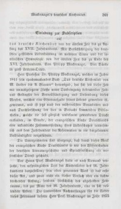 261-264 "Das deutsche Kirchenlied von der ältesten Zeit bis zu Anfang des XVII. Jahrhunderts" von Philipp Wackernagel