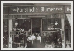 Ansichtskarte "Hut-Mode Haus", Bergmannstraße 101
