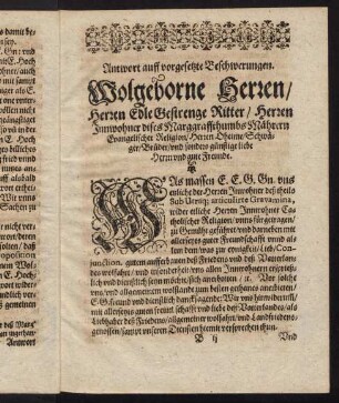 B2r-B4r, Antwort auf vorgesetzte Beschwerungen