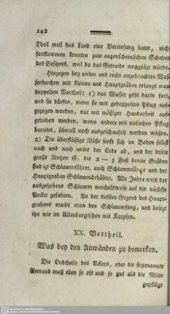 XX. Vortheil. Was bey den Anwänden zu bemerken