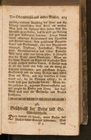 46. Geschwulst der Beine und Geschlechtstheile