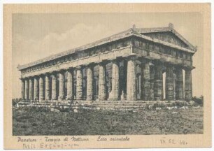 Paestum: Neptuntempel, Ostseite, mit Ergänzungen von Wolfgang Schöne 1952
