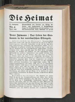 Peter Ihlmann / Das Leben der Germanen in der vorrömischen Eisenzeit