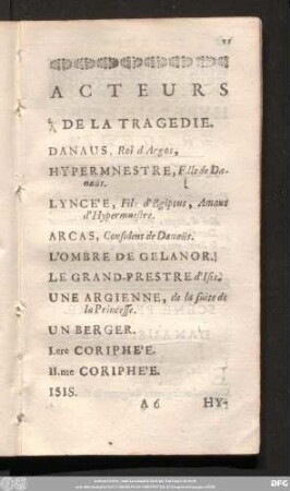 Acteurs De La Tragedie.
