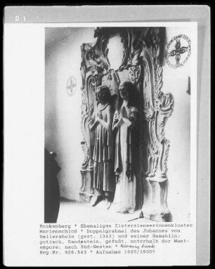 Doppelgrabmal des Johannes von Bellersheim und seiner Frau