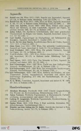 Handzeichnungen (Nr. 177-192)