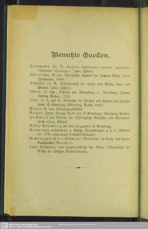Benutzte Quellen